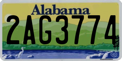 AL license plate 2AG3774