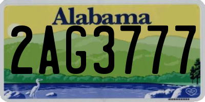 AL license plate 2AG3777