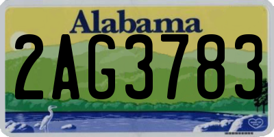 AL license plate 2AG3783