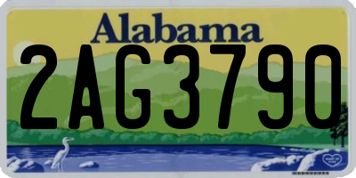 AL license plate 2AG3790