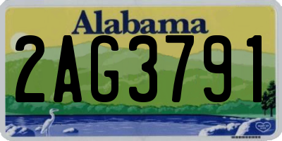 AL license plate 2AG3791