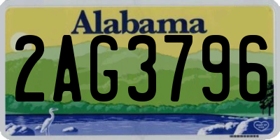 AL license plate 2AG3796