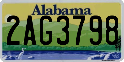 AL license plate 2AG3798