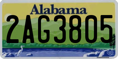 AL license plate 2AG3805