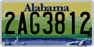 AL license plate 2AG3812