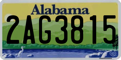 AL license plate 2AG3815