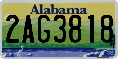 AL license plate 2AG3818