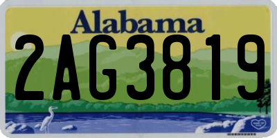 AL license plate 2AG3819