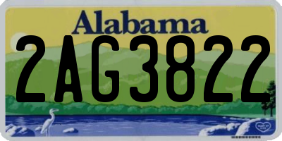 AL license plate 2AG3822