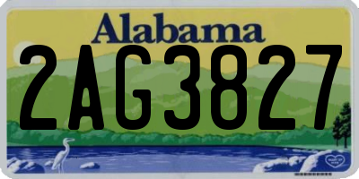 AL license plate 2AG3827