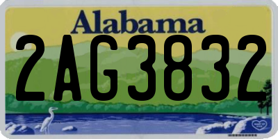 AL license plate 2AG3832