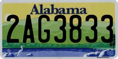 AL license plate 2AG3833