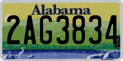 AL license plate 2AG3834
