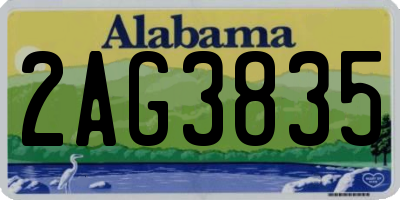 AL license plate 2AG3835