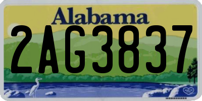 AL license plate 2AG3837
