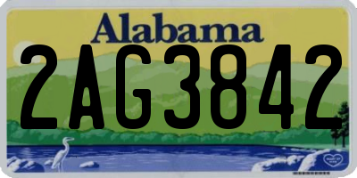 AL license plate 2AG3842