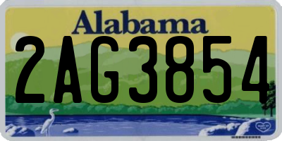 AL license plate 2AG3854