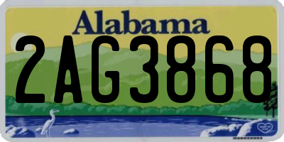 AL license plate 2AG3868