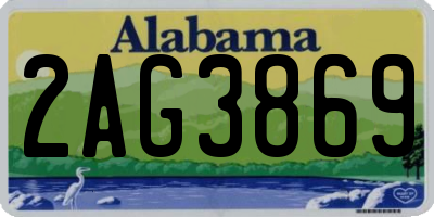 AL license plate 2AG3869