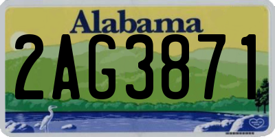 AL license plate 2AG3871