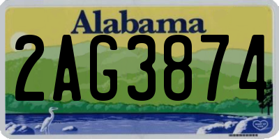 AL license plate 2AG3874