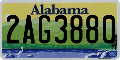 AL license plate 2AG3880