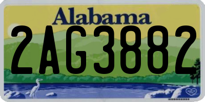 AL license plate 2AG3882