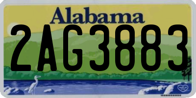 AL license plate 2AG3883