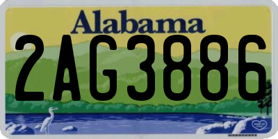 AL license plate 2AG3886