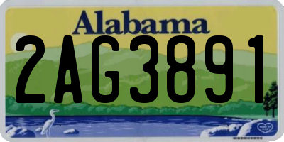 AL license plate 2AG3891