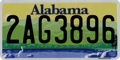 AL license plate 2AG3896