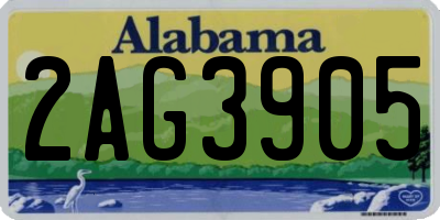 AL license plate 2AG3905
