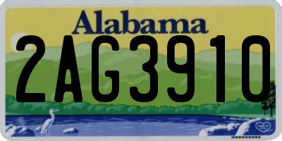 AL license plate 2AG3910