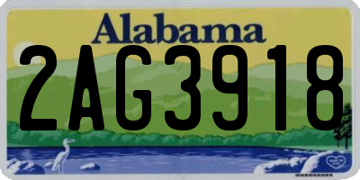 AL license plate 2AG3918