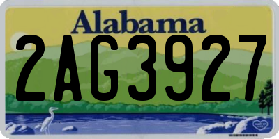 AL license plate 2AG3927