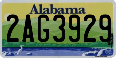 AL license plate 2AG3929