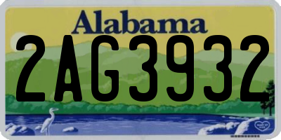 AL license plate 2AG3932