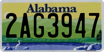 AL license plate 2AG3947