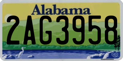 AL license plate 2AG3958