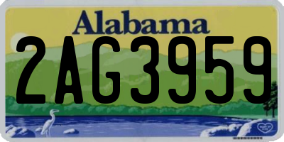 AL license plate 2AG3959