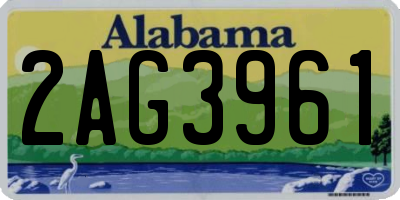 AL license plate 2AG3961