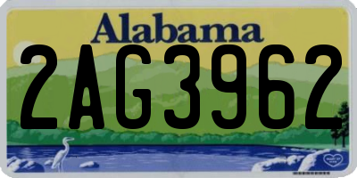 AL license plate 2AG3962