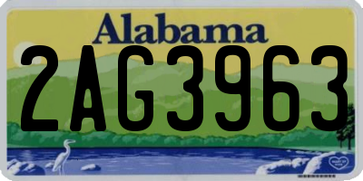 AL license plate 2AG3963