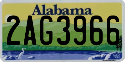 AL license plate 2AG3966