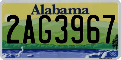 AL license plate 2AG3967