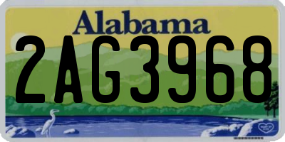 AL license plate 2AG3968
