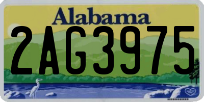 AL license plate 2AG3975