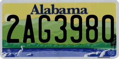 AL license plate 2AG3980