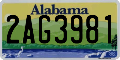 AL license plate 2AG3981
