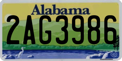 AL license plate 2AG3986